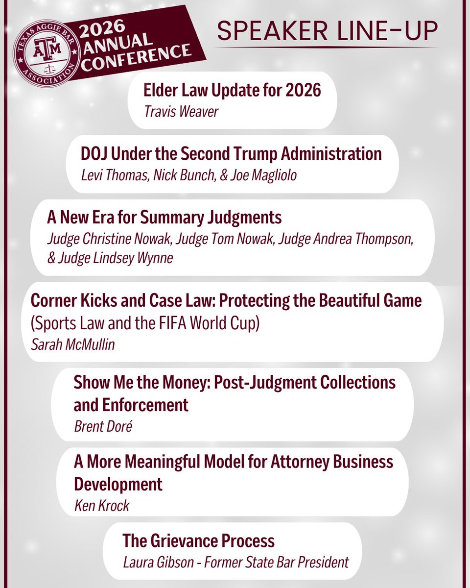 Texas Aggie Bar Association tweet media