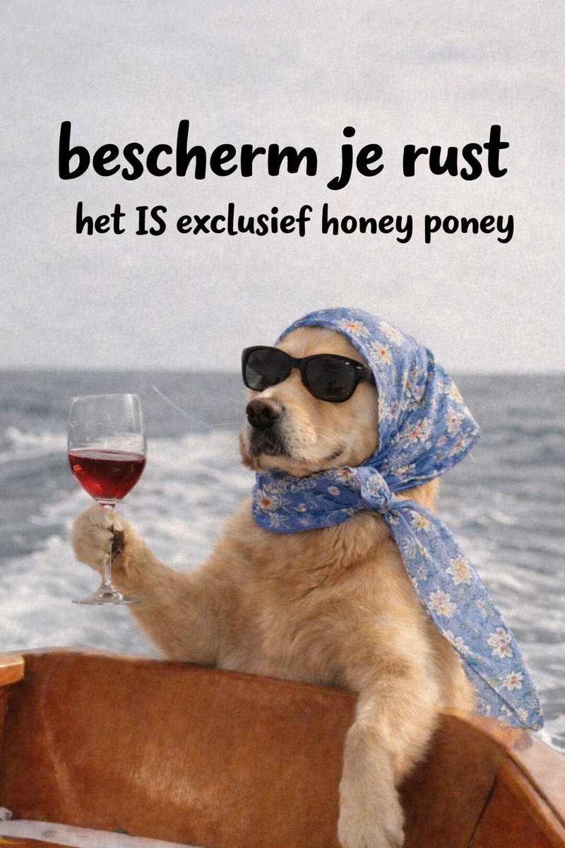hondenhoek's tweet image. Bescherm je rust… tenzij je zin hebt in een extra shot chaos 🍷🐶 Honey Poney speelt hard, fluistert zacht. Tail wags, clink clinks, en alles ertussen. 

Shop met korting op hondenhoek.com - als je durft.

#NoChillZone #SipAndSlay #ExplicitVibes #HoneyPoney #BossEnergy