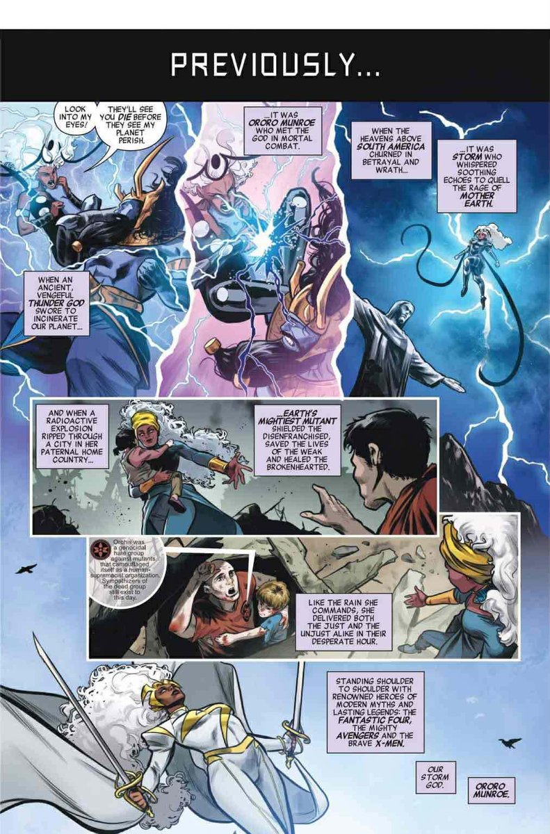 Previews For:
STORM Earth’s Mightiest Mutant #1 

This is a PERFECT summary of Storm. Very well done. 

#OroroSpoilers