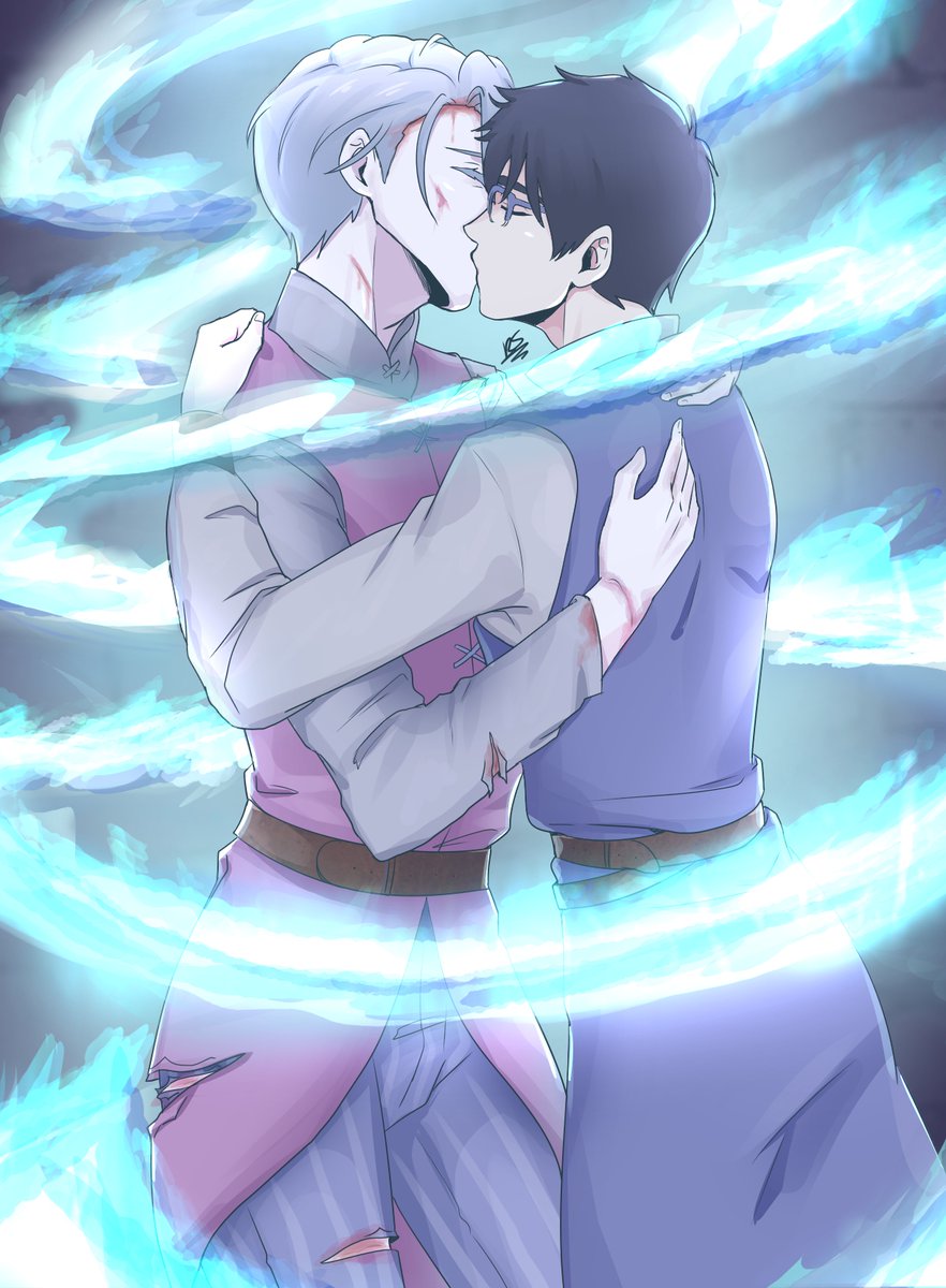 [Lvl 30 Patreon reward] This art is part of this great fic [The Legend of the Blue Rose and Glass Heart], by Tsuki 💞
#yoi #yurionice #viktuuri #victuri   
Go read! ;D

Link: archiveofourown.org/works/51858940…