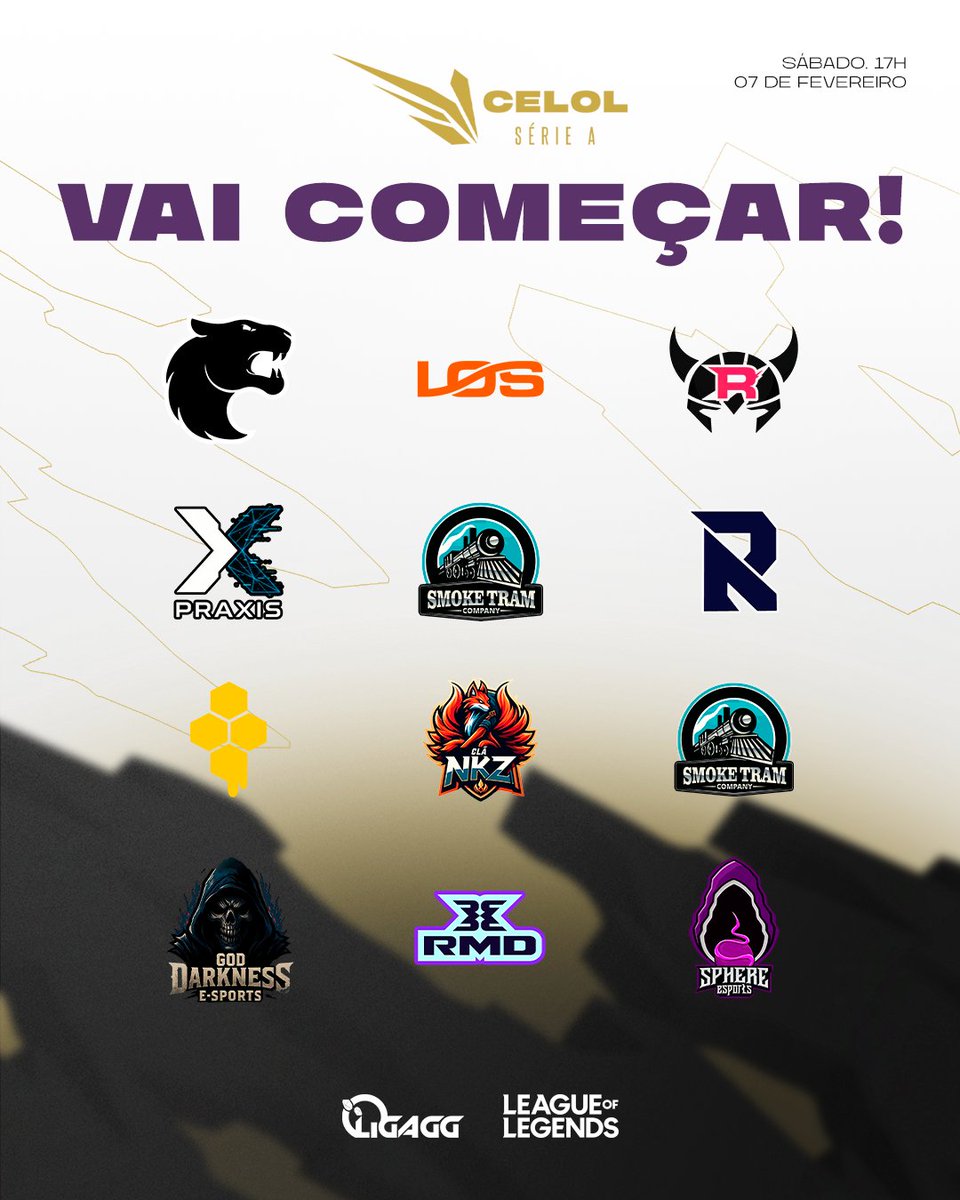 CELOL SÉRIE A. A ELITE DA ELITE!

Chegou a hora da Série A!
As principais organizações da Liga GG estão prontas para entrar em summoners rift e disputar o troféu. 

No próximo final de semana, dia 07/02, damos início à Fase de Grupos, com grandes jogos, rivalidades e alto nível