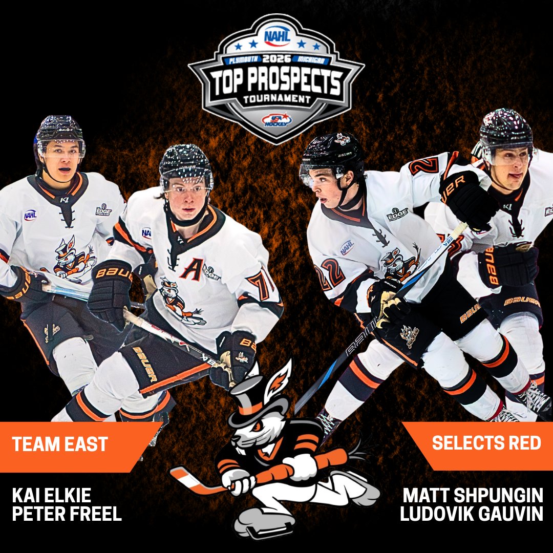 Four Hat Tricks Named to 2026 NAHL Top Prospects Tournament. bit.ly/4q9UwSy