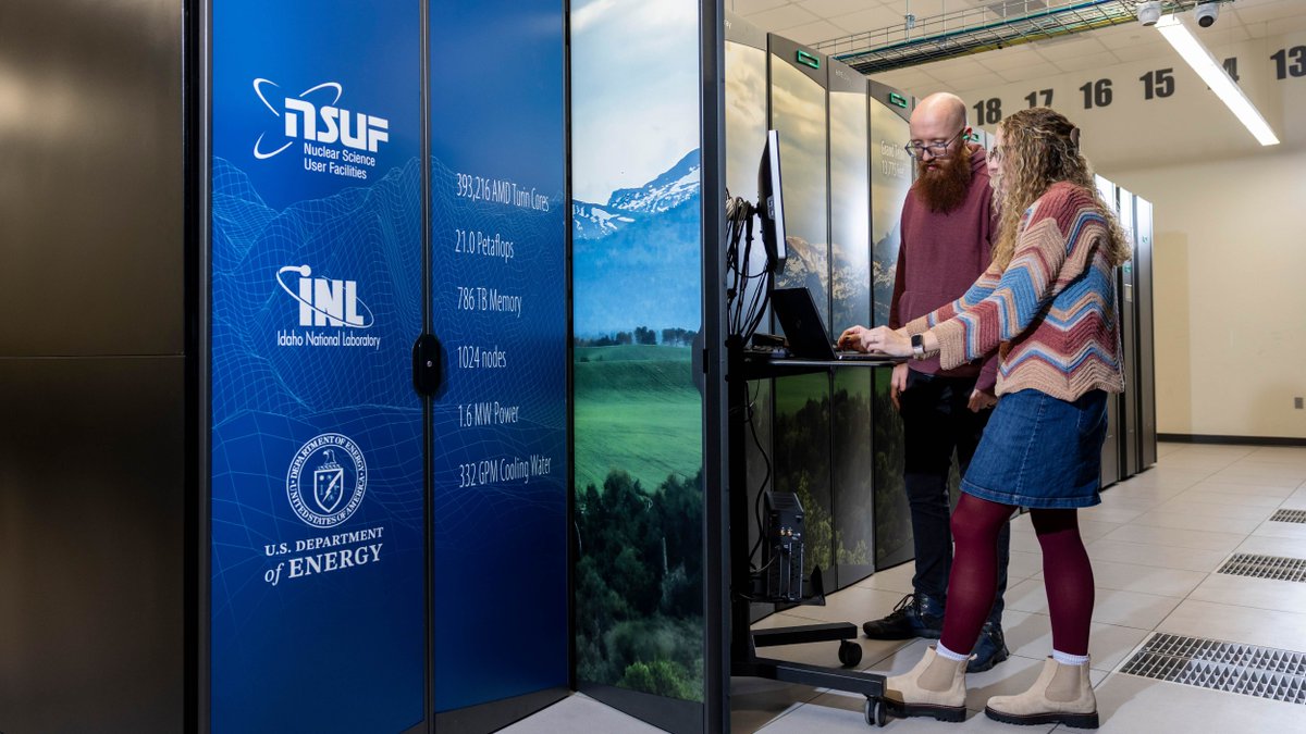 INL's tweet image. .@INL's new #supercomputer Teton quadruples our computing power – key to the successful execution of @ENERGY’s #nuclear energy mission. 💻⚛️

Teton will provide experts the power to tackle the most complex challenges in advanced reactor design &amp;amp; operation: inl.gov/feature-story/…