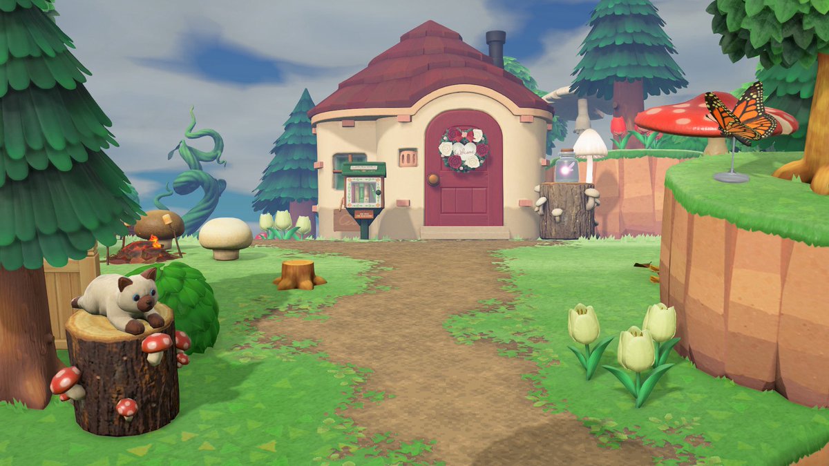 aclilycove's tweet image. working on poppy’s yard 🐿️🍄‍🟫🌲 #acnh