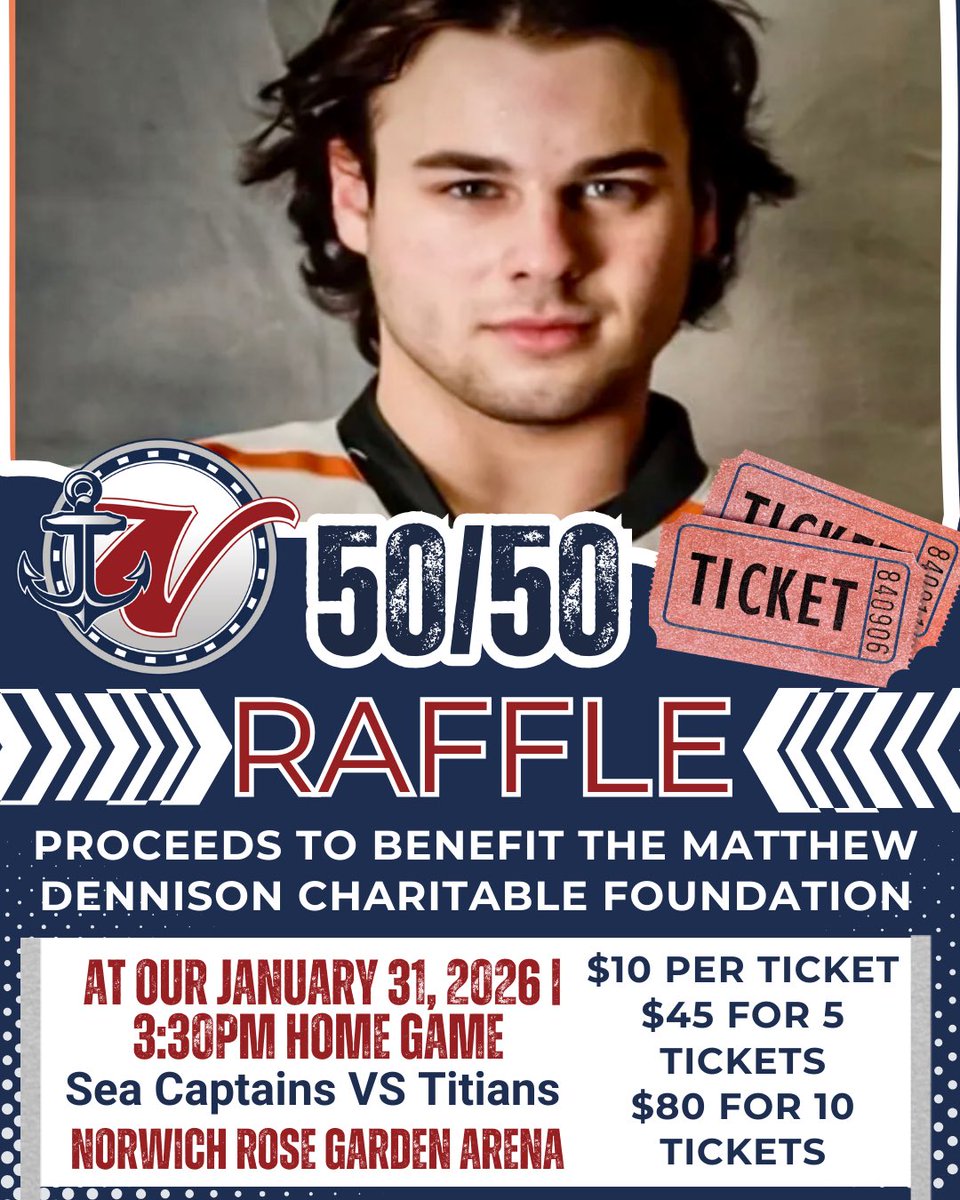 We will be running a 50/50 raffle in conjunction with our Saturday evening game against New Jersey.
100% of the proceeds will go directly to the Matthew Dennison Charitable Foundation.
Get your tickets here: bit.ly/4acduSC or at the RoseGarden Saturday!