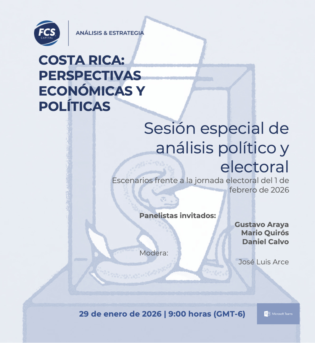 FCSCapital's tweet photo. En la mañana del 29 de enero @daniel_calvo @GarayaM @marioquiross y nuestro director @arcejose analizaron el panorama político electoral de cara a la jornada del próximo domingo 1 de febrero. Puede repasar la conversación acá: https://t.co/BmqYeIc3P1 https://t.co/LQz43HRnbt