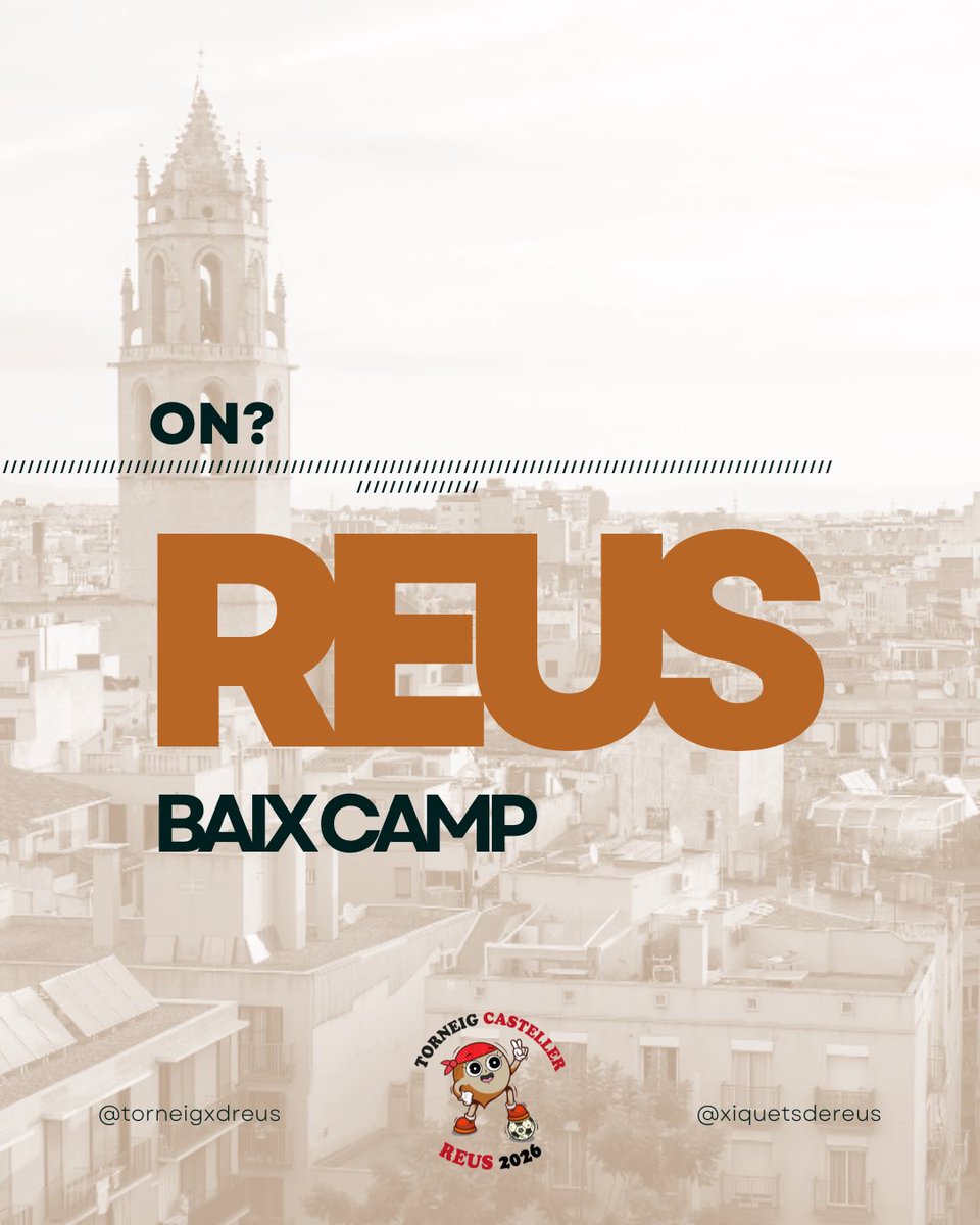 Reus no és només la capital del Baix Camp. És ciutat de vermut, de modernisme i de vent. Ciutat d’avellanes i menjar blanc, de bona gent, de castells i de l’esclat final de la tronada.
.
Reus i els Xiquets us esperem!

#XXIITorneigCasteller #TorneigCastellerReus