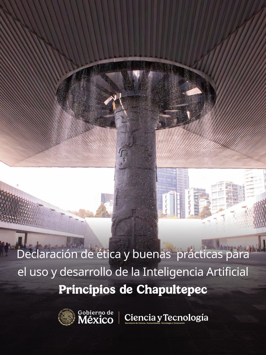 COMUNICADO | #Secihti y la <a href="/AgenciaGobMX/">Agencia de Transformación Digital</a> presentan la Declaración de ética y buenas prácticas para el uso y desarrollo de la Inteligencia Artificial. ➡️1/3
#ForoIAMéxico
#PrincipiosdeChapultepec
