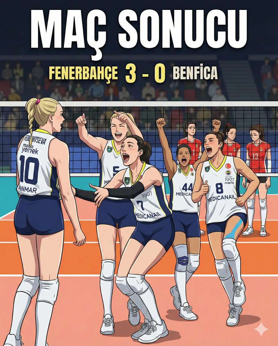 Maçın sonucu | Benfica 0-3 Fenerbahçe Medicana

Tebrikler Fenerbahçe👏

#Fenerbahce #Futbol #Sports #Transfer #Voleybol