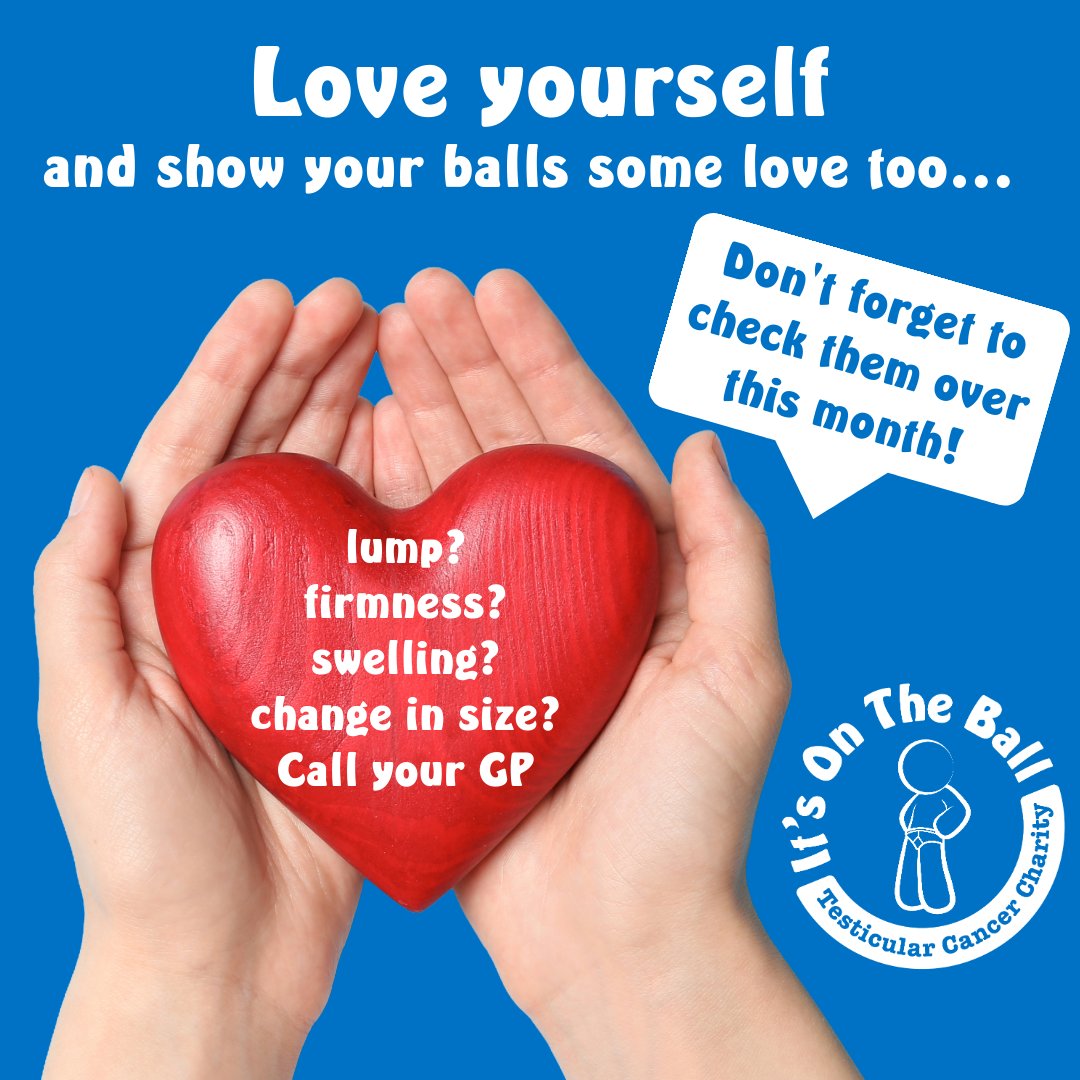 Reminder: First of the Month 📅 if you have any of the following symptoms; a lump, firmness, swelling or change in size, be sure to contact your GP 🩺.
#itsontheball #checkyourballs #TesticularCancerAwareness