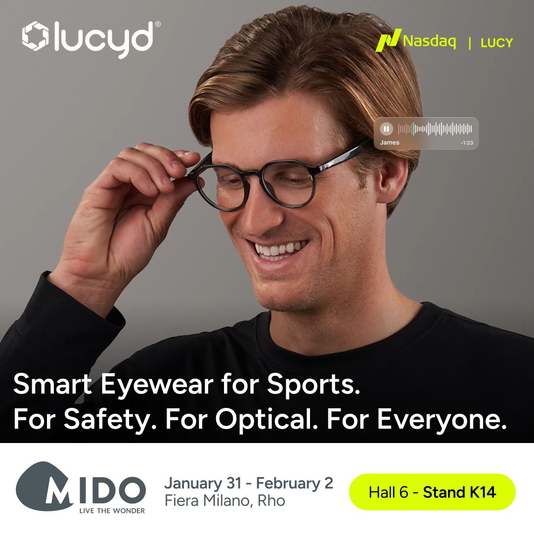 Ciao Milan 🇮🇹 
Lucyd is on the ground for #MIDO2025
Find Lucyd at Hall 6 – Stand K14 👓⚡️
Smart eyewear, real-world performance. 
#Lucyd #SmartEyewear