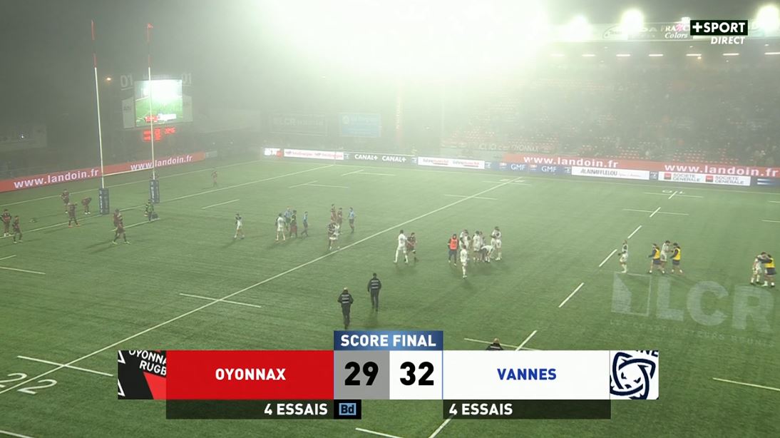allezbriverugby's tweet photo. Bousculé, Vannes s'impose à la sirène sur le terrain d'Oyonnax. Tandis que Vannes solidifie son statut de leader, Oyonnax pourrait voir revenir Brive dans cette lutte pour la 5e place #OYORCV https://t.co/7fiZkFHE17