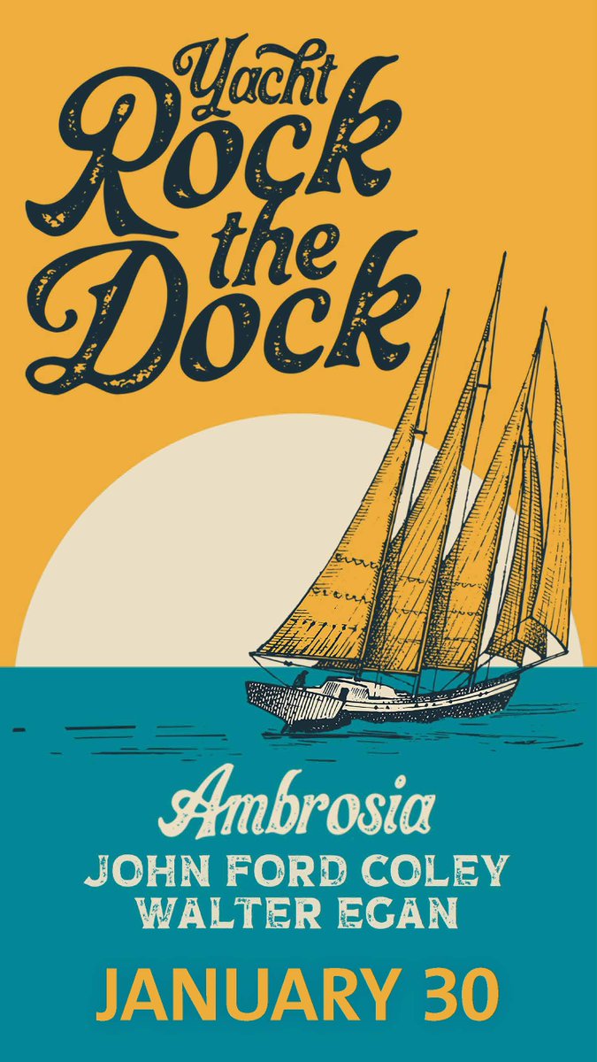 🌊TOMORROW 
⛵ Yacht Rock The Dock featuring Ambrosia, John Ford Coley, and Walter Egan dock at Hard Rock Hotel &amp; Casino Biloxi tomorrow night, 1/30!!!
🎸Get your tickets early or at the Box Office day of the show! 
Tickets -> bit.ly/4bIvnur