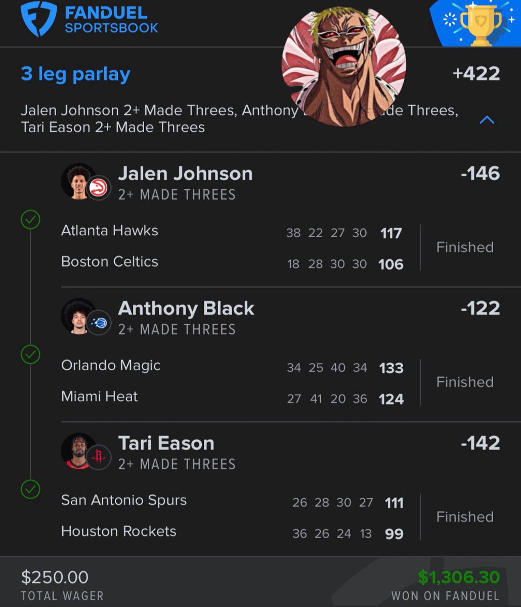 BlazinHotBets's tweet image. CASH THE NBA 3S PARLAY LOCK LAST NIGHT FOR THE FREE😍

SENDING $250 💕 and reply

YK WHERE TF TO FIND ME TODAY DONT MISS IT😈⬇️
dubclub.win/checkout/21667…