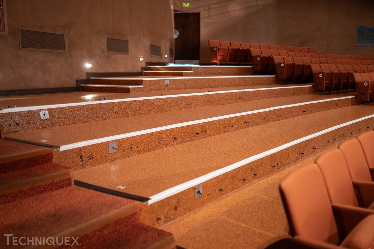 Techniquexfloor's tweet image. When history shines in the spotlight, every detail matters.

At the iconic ASU Gammage Theater, our team was tasked with reimagining a 61-year-old floor inside one of Frank Lloyd Wright’s most celebrated designs.

#epoxyflooring #resinousflooring #techniquex #ASUGammage