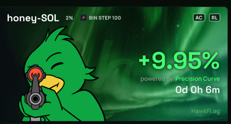 this time i mixed setups on <a href="/HawkFi_/">HawkFi</a> just to see the raw behavior, no optimization.
what i did:

🔹precision curve while the token was crashing
🔹switched to precision bid ask once it started pumping
🔹no take profit
🔹stop loss at -15% (it was a shitter after all)
🔹no