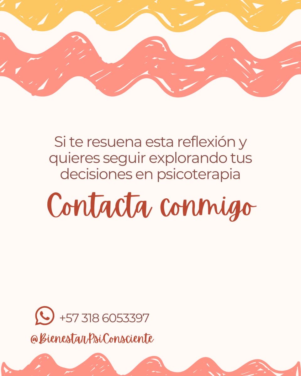 BPsiConsciente's tweet photo. Elegir no siempre trae alivio.
También trae responsabilidad, pérdida y la necesidad de hacer las paces con las vidas alternas que imaginamos. https://t.co/xYBfzEwUyy