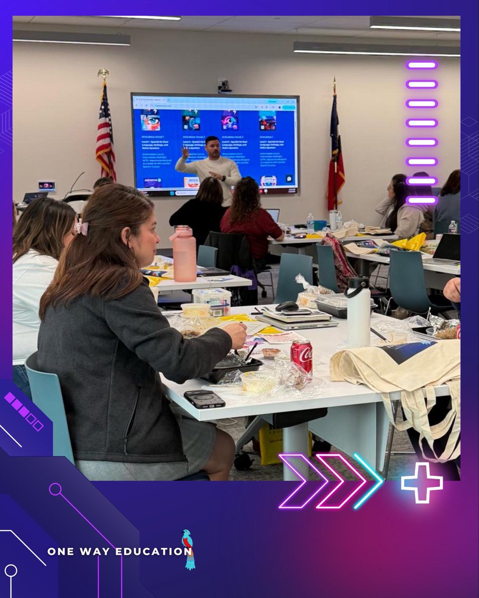onewayedu's tweet photo. Today we had the honor of sponsoring a meeting for Texas Dual Language administrators! We also presented on best strategies to support dual language students through assessments, progress monitoring, and curriculum that builds proficiency with intention.

#1WayWithYou https://t.co/5KYQUyDCwn