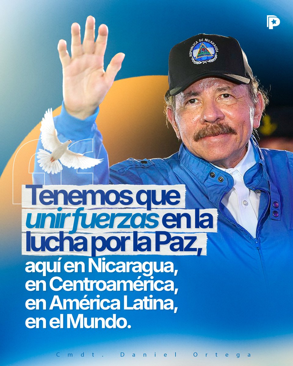 🕊️La paz se construye desde la unidad y la solidaridad entre los pueblos, desde Nicaragua 🇳🇮 hasta Centroamérica, América Latina y el mundo, como un compromiso colectivo con el presente y el futuro.