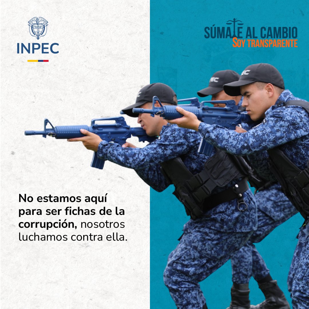 📢 Servidor penitenciario llegó el momento de decirle NO a la corrupción, únase a esta iniciativa y trabajemos juntos para combatir este flagelo que tanto nos asecha.
#MiNPEC #SúmateSoyTransparente