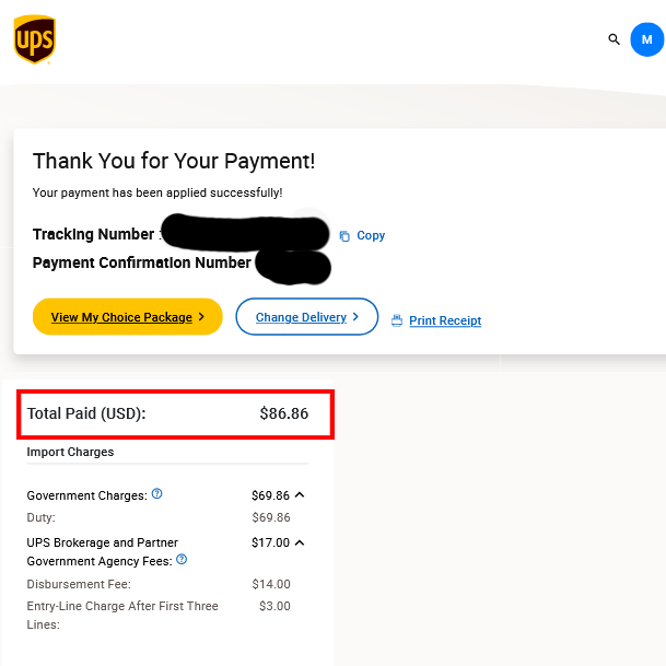 Please remind me again how the fuck exactly foreign countries are actually the ones paying the tariffs, LET ALONE how THIS in ANY way is helping bring back manufacturing?

If you want to support a foreign brand now, you get GOUGED. An $87 duty bill on a $143 order is INSANE!