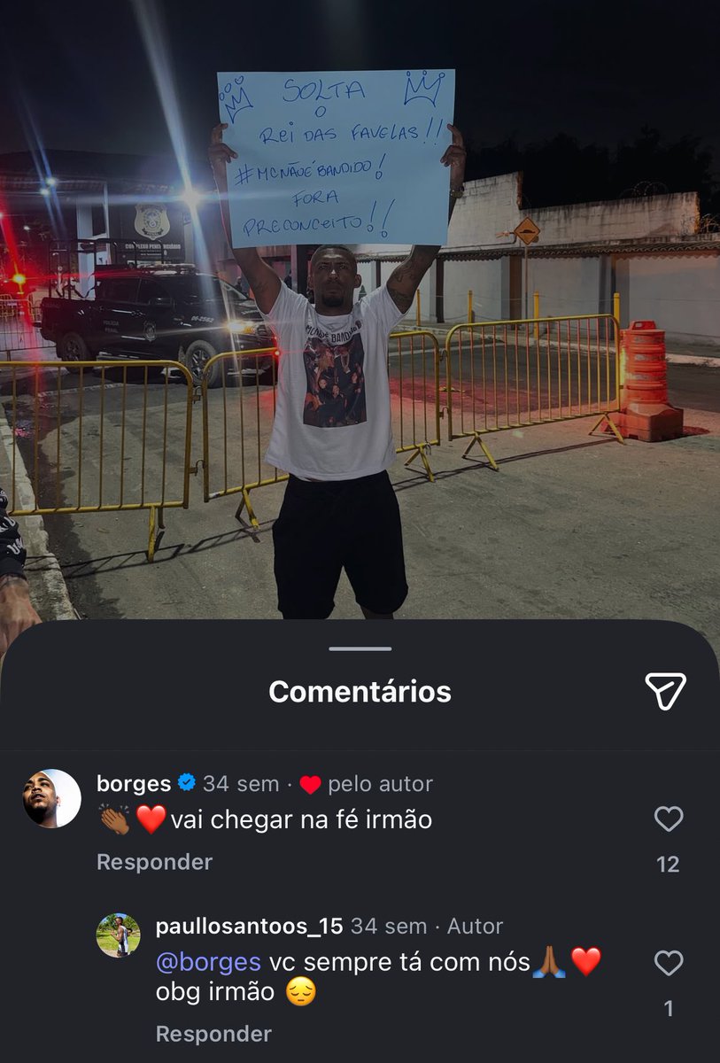 secretsdosinflu's tweet photo. Borges quando o corno do rodo estava preso! Sempre prestando apoio e se compadecendo da situação desse verme do Poze. https://t.co/GxSzeP48vL