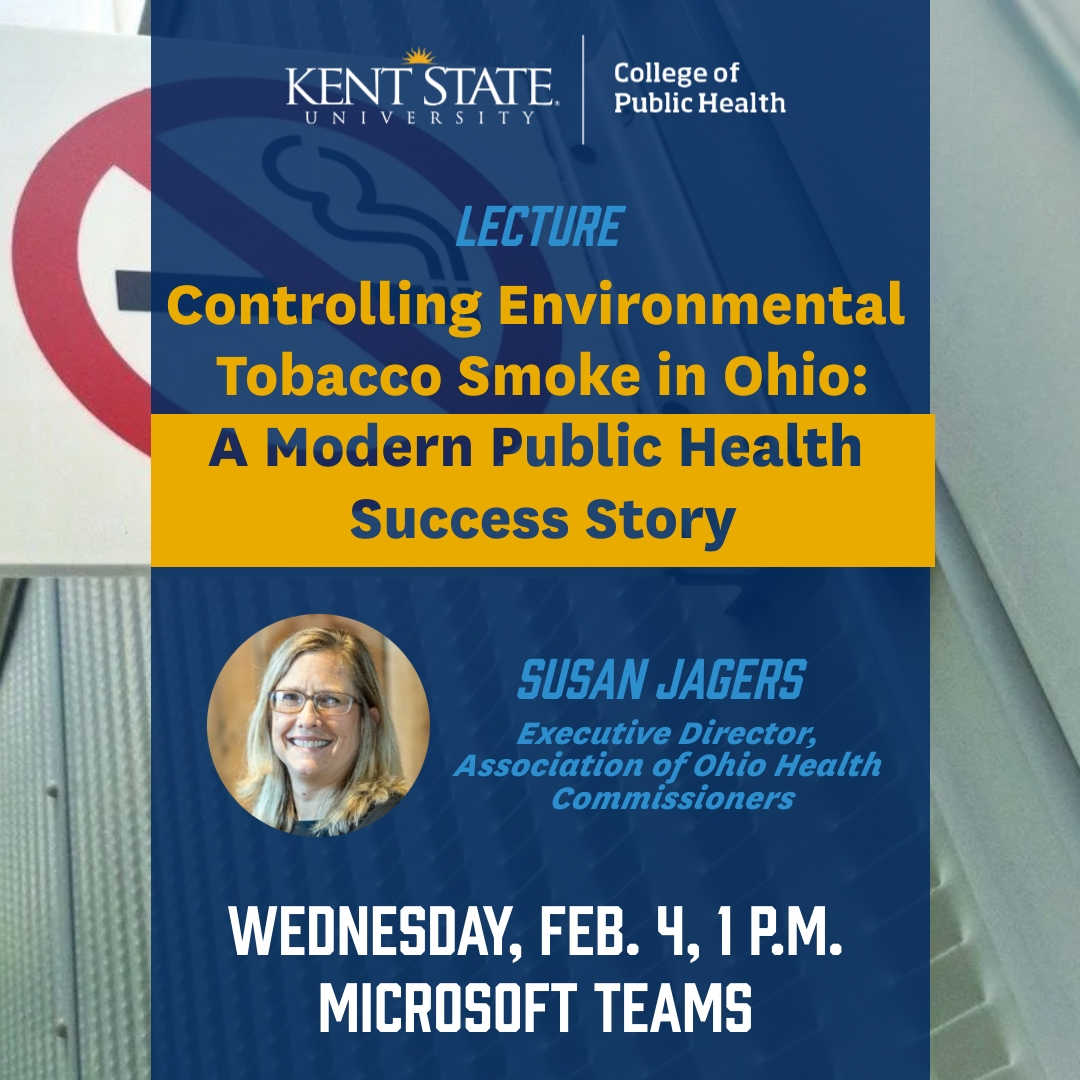 Join us for a special guest lecture by Susan Jagers, Executive Director of the Association of Ohio Health Commissioners and a key leader in the Smoke Free Ohio campaign that led to the led to the Smoke-Free Workplace Act of 2006: ow.ly/345m50Y5FBL