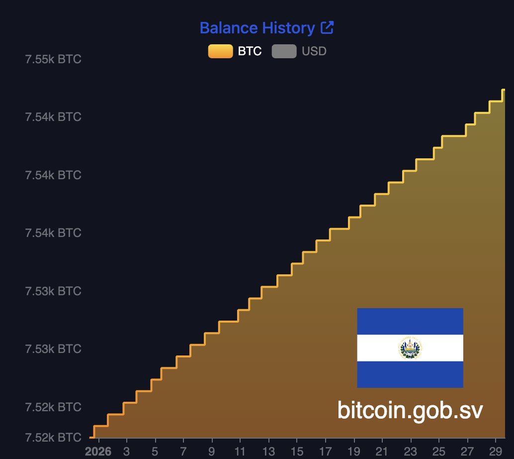 El Salvador is adding more Bitcoin to their national reserves every single  day, no matter the price 🇸🇻 Respect 🫡