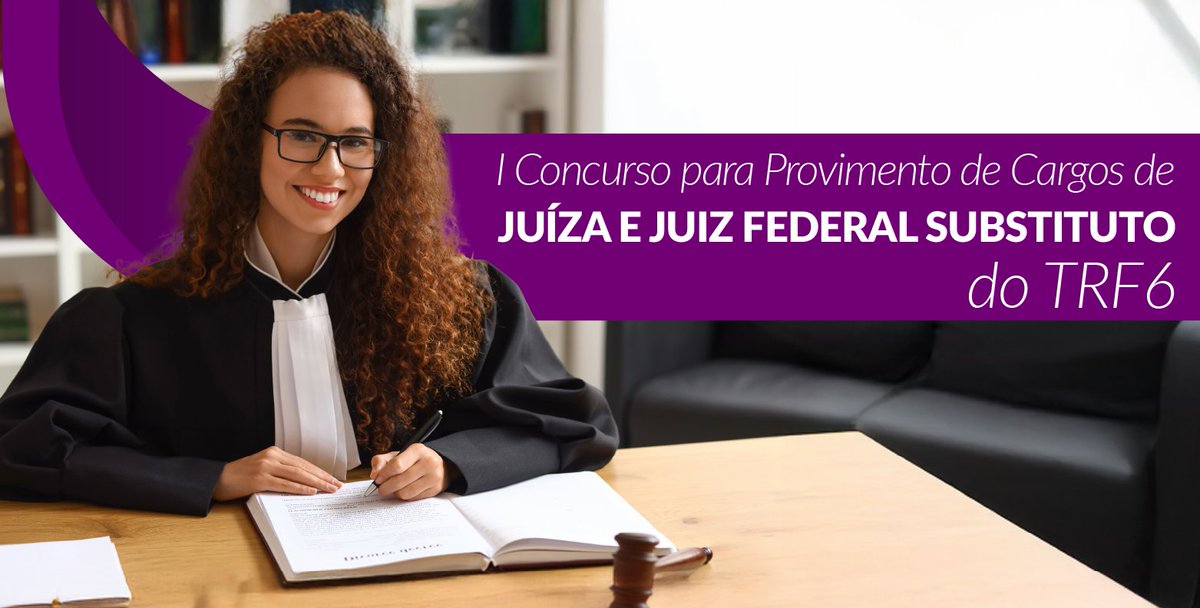 A Comissão do Concurso para Juiz Federal do Tribunal Regional Federal da 6ª Região (TRF6) divulgou que a data inicialmente prevista para a realização da 2ª etapa do certame foi reajustada para os dias 19 e 20 de abril de 2026.

Leia mais: portal.trf6.jus.br/comissao-do-tr…