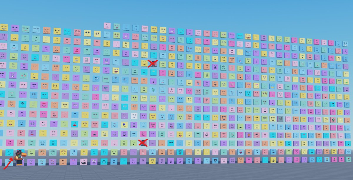 Friend made a drive with classic RBX faces (.pngs), so I bundled them into one RBX pack for Studio. 
note: some might be moderated. Feel free to suggest more faces i missed.

create.roblox.com/store/asset/96…

#roblox #robloxart #robloxtwt 
yea