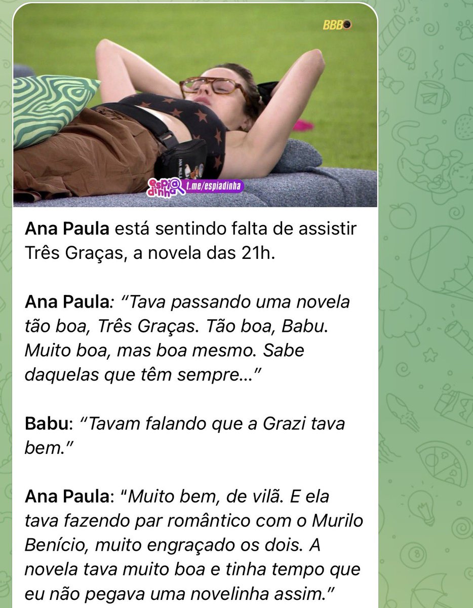 renaultfavs's tweet image. ela fã da vilã ( mal sabe ela que a grazi tá torcendo por ela aqui fora