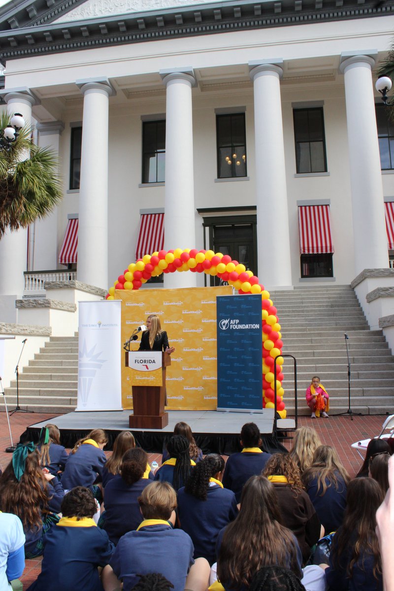 AFPF_FL's tweet photo. Thank you to Representative @JenniferCanady_ for coming out to our National School Choice Capitol Rally today and speaking to our amazing crowd. @LIBREInstitute @ntlschoolchoice https://t.co/LXu7p7tGGQ