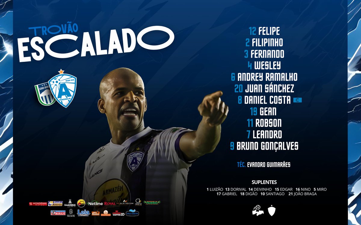 AtleticoCZ1948's tweet photo. TROVÃO ESCALADO para a partida!!!

#VamosJuntos ⚡️ https://t.co/oJp8CNr8TT