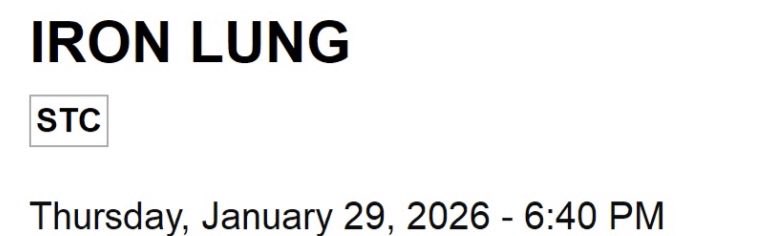 Going to watch Iron lung I’ll tell you guys how it is
