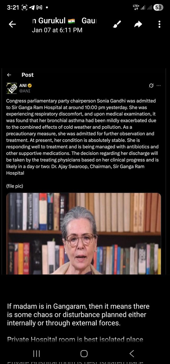 OfficeOfDGP's tweet image. January 7, 2026 post

Ask yourself

Why mata got admitted to hospital and what happened after that

Gangaram private room is the most secure location

Clue : did u hear any word on UGC from any loud mouth congressi? They hired soldout right wing youtubers and twitter handles