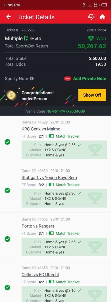 CodedPerson's tweet photo. God Did 🙏 
One million naira 
Thank you Aston Villa, thank you Stuttgart, thank you Genk for the late goals 
@Afc_saks1 @Blessyon30 @cindy_blog @Cyberjoe19 @dfwpehlumiiii @KakiJunior1 @LouieDi13 @Mistafelix_ @Mrbankstips @officialmoore7 @sportingking365 @LouieDi13 @Ekitipikin https://t.co/Eq0rtbq6kA