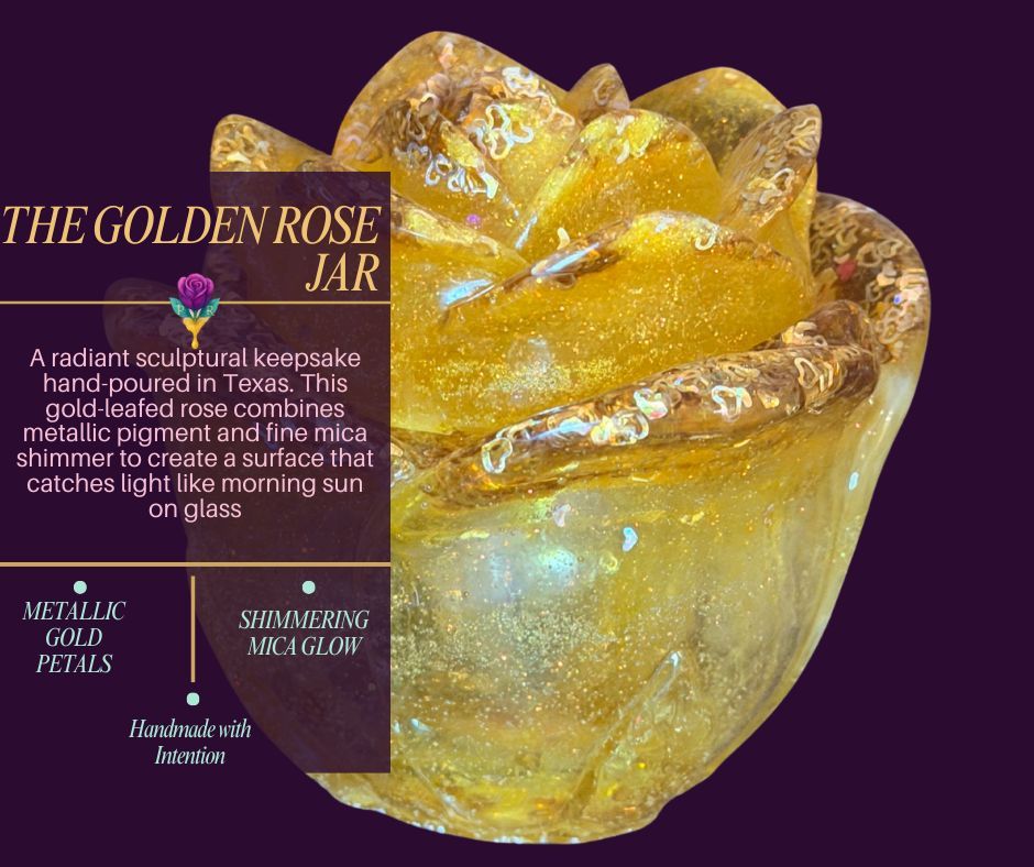 Poxy_Roses's tweet image. poxyrose.com/product/golden… 
Exquisite Golden Rose Keepsake Jar – An Artisan-Crafted Resin Treasure #HandmadeBeauty #ElegantDesign