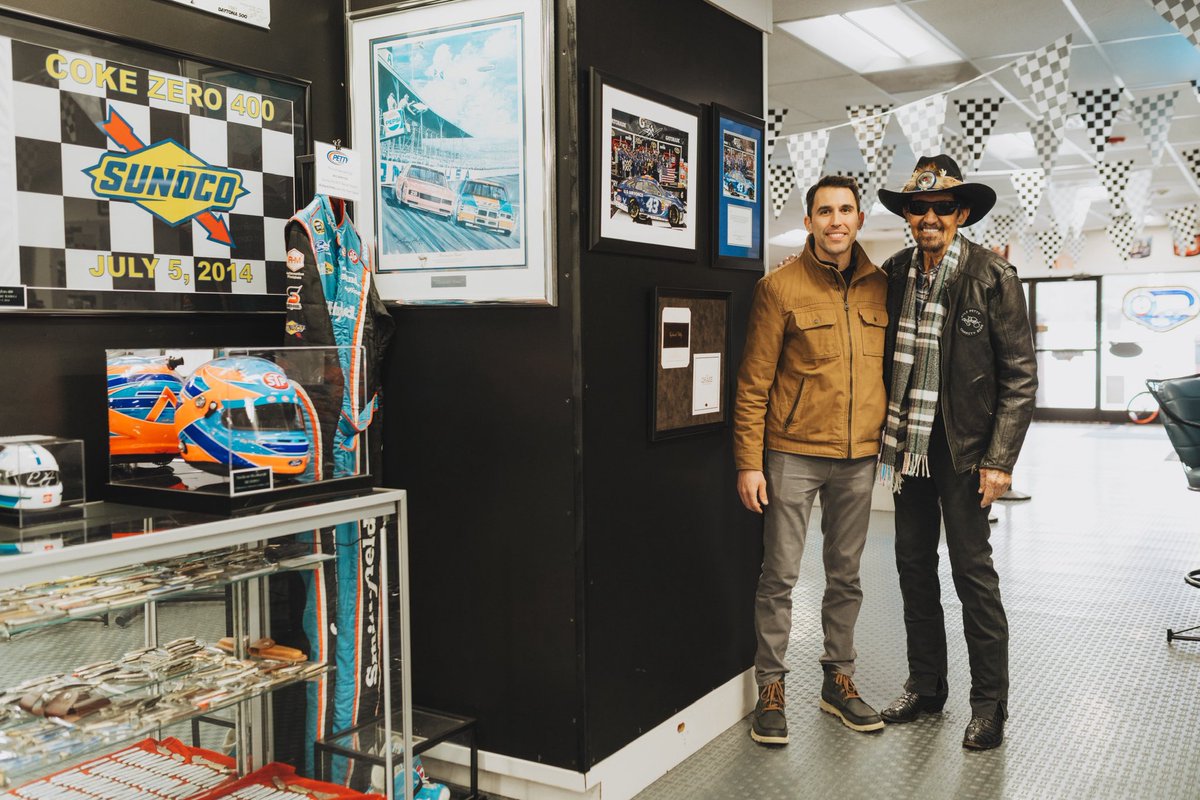 Finally showing <a href="/Aric_Almirola/">Aric Almirola</a> his display in the Petty Museum!