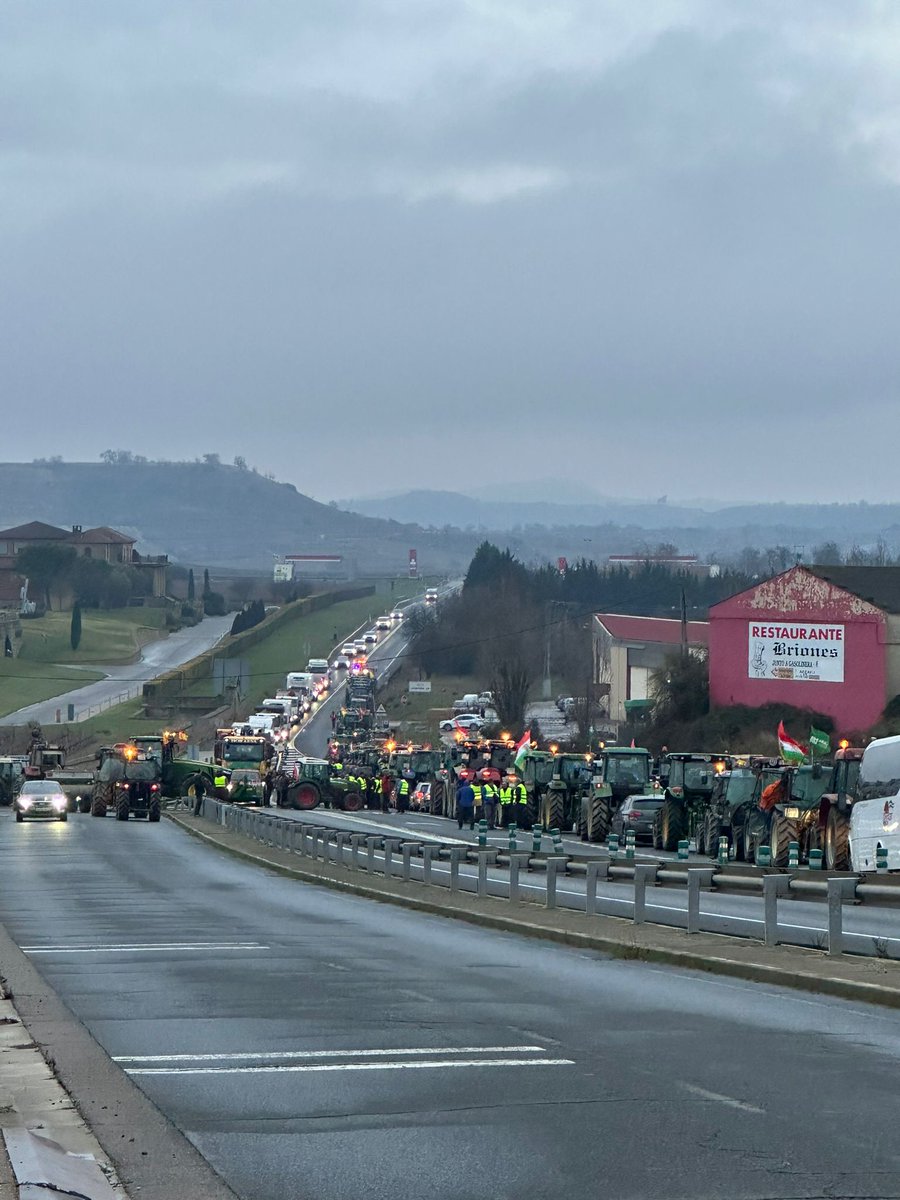 Hoy los agricultores españoles se han manifestado contra el acuerdo UE - Mercosur.