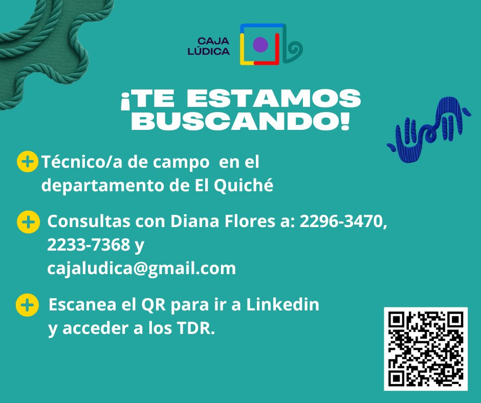 Buscamos Técnico/a de Campo para trabajar en Quiché.