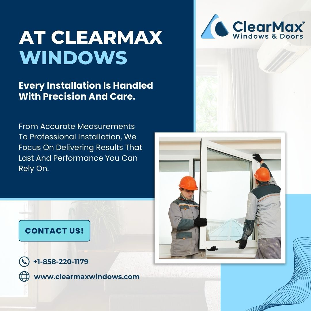 Precision, professionalism, and long-lasting results. Schedule your free estimate at clearmaxwindows.com 

#ClearMaxWindows #ProfessionalInstallation #QualityWindows #HomeUpgrade #WindowReplacemen