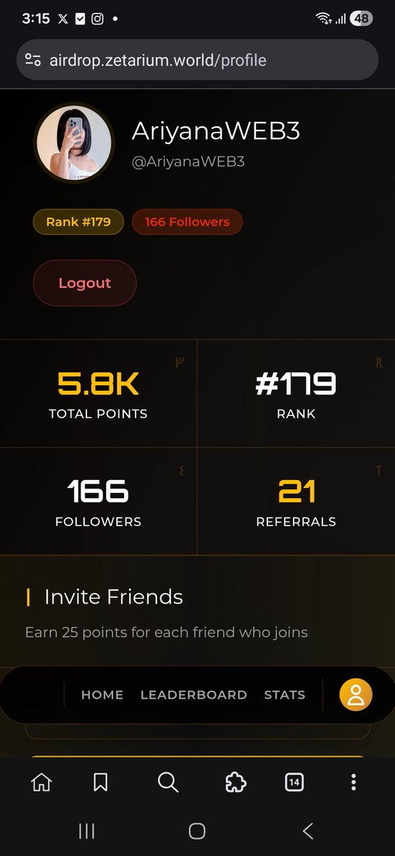 🟦From 2000 to 179 on  <a href="/Zetarium_/">Zetarium</a> leaderboard within 3  days, wow

It's truly amazing 🤩 😍 

Well, let's give you guys some boost..

$ZET is the ticker 

✅Like = 20
✅Retweet = 30 
✅Comment = 40
✅Quoting this tweet= 50

Here’s the link to join and get involved:
