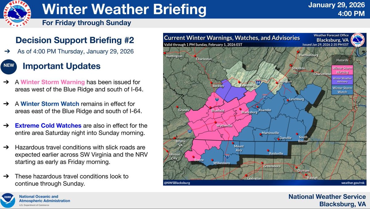 Here we go again-- Winter Storm Warning through Sunday. Prepare ahead!