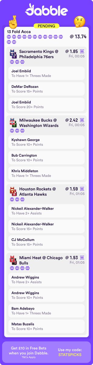 STATSPICKS BETS tweet media