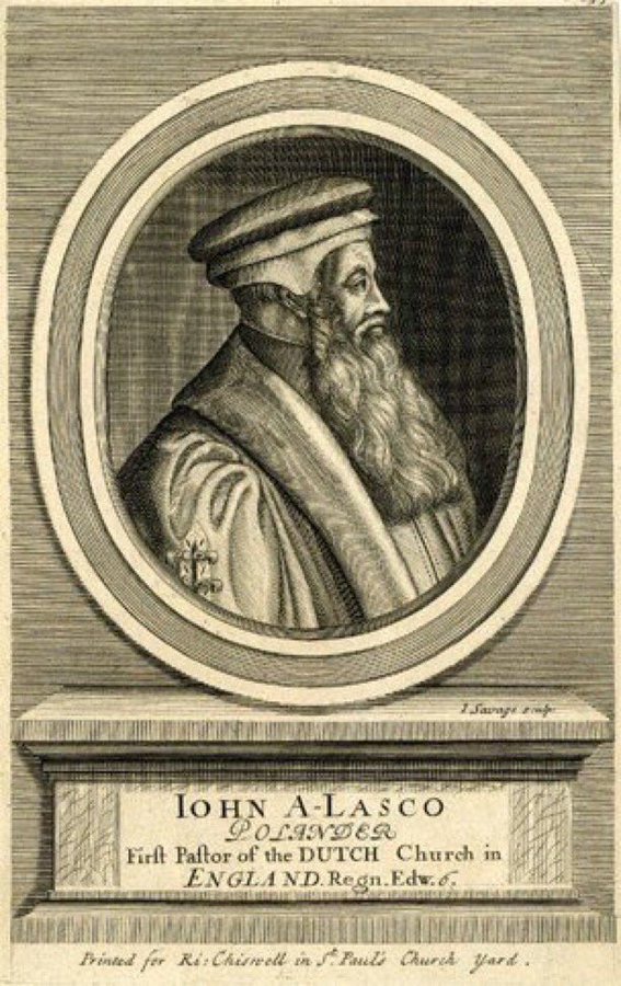 jdmccafferty's tweet image. 29 Jan 1560: Jan Łaski - John à Lasco - reformer &amp;amp; first pastor of the #Dutch church in  #London buried at the high altar of the church at Pinczow #Poland #otd   (BM)
