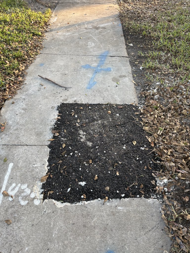 JStewart0403's tweet photo. @cityofppines amazing job these contractors are doing with this big gas project. Sidewalks looking good and safe. Can’t wait till someone trips on this. Let alone the mess they leave in the streets with rocks and debris. @teco https://t.co/d2IcOo8Fpu