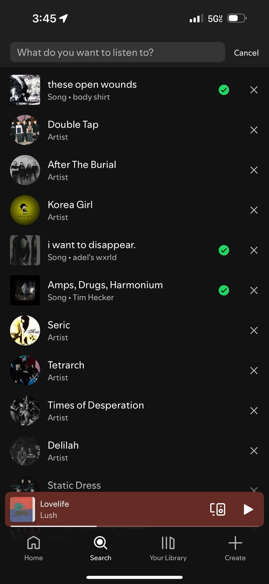 recent searches 🫡