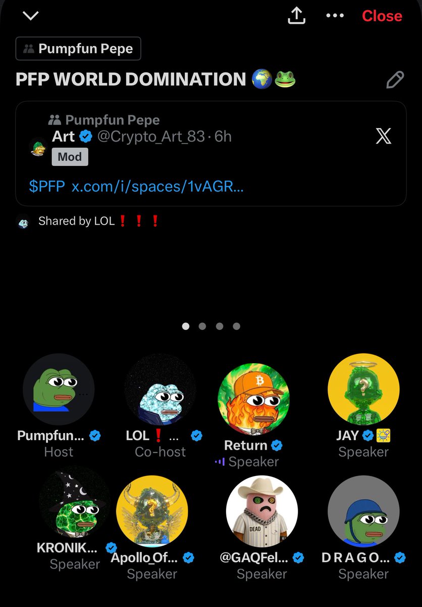 GN Frog Family

Really good 2 spaces today, lots of great interactions with good people. Can’t wait to keep building with like minded people in this space. This is our time to really bring the good people together and erase all the fakes!!

Thanks <a href="/capitoday/">Capitoday</a> <a href="/cryptomalli/">Makit Happn ⚡🌱🌴</a> for the