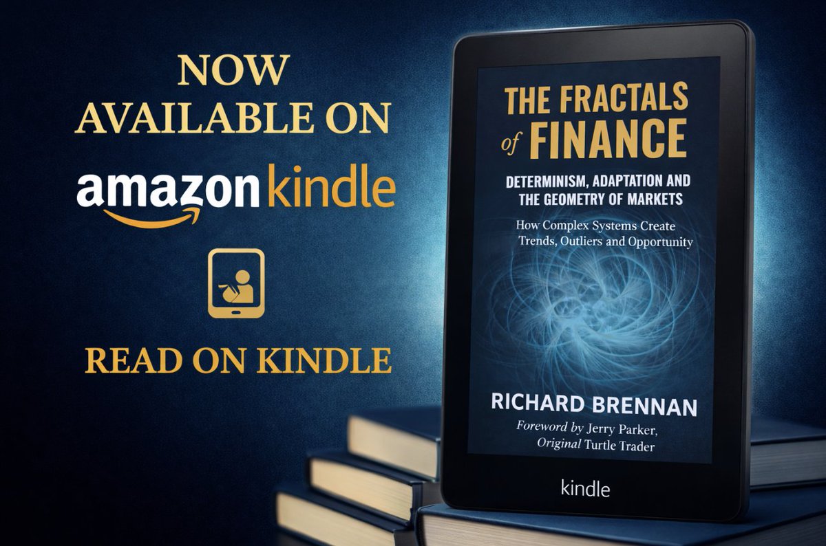 The Fractals of Finance is now available on Kindle.

This book explores what markets actually are; not efficient machines processing information, but complex adaptive systems where feedback loops, emergent behaviour, and non-linear dynamics create the trends we trade.

Foreword