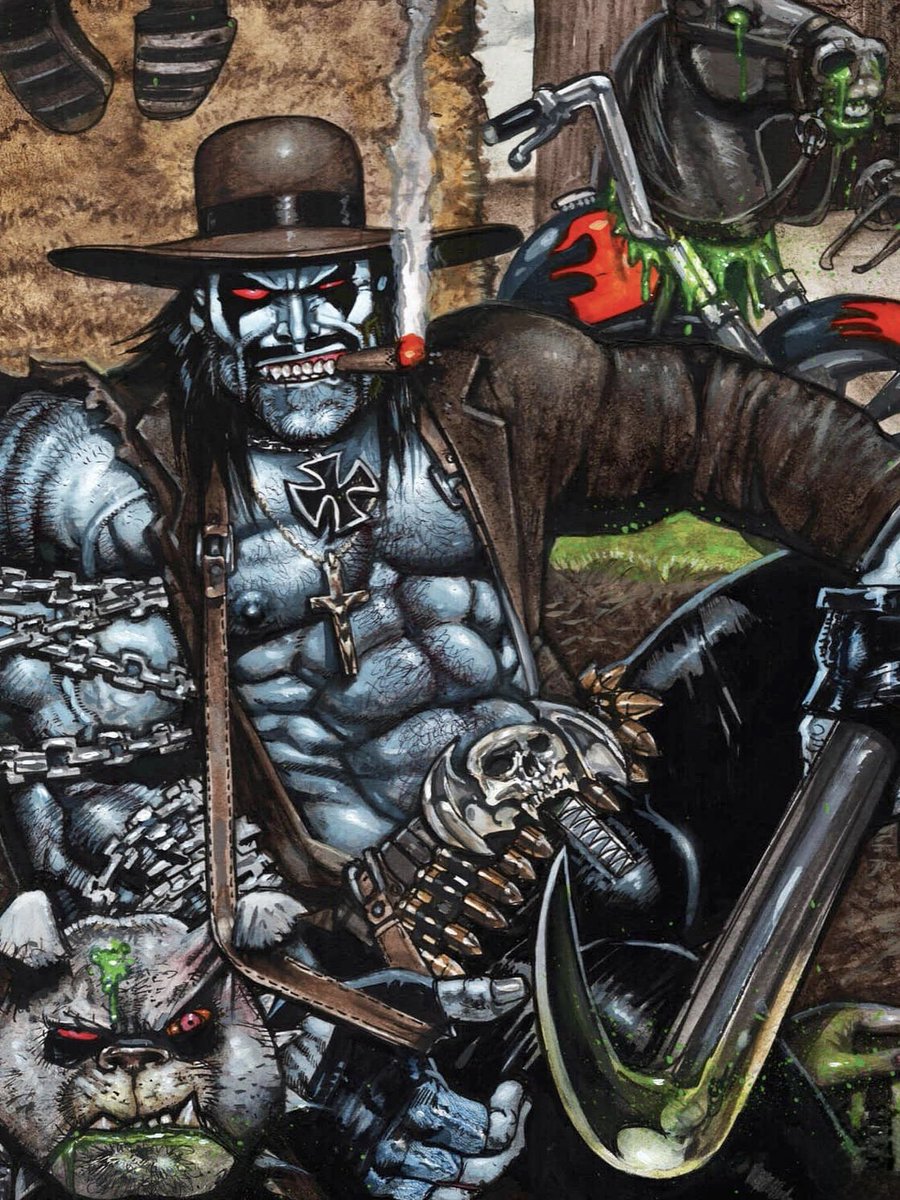 When Lobo stopped being just a character and became an absolute icon of extreme comics, much of the credit went to Simon Bisley. In the early ’90s, his hyper-muscular, grotesque, and over-the-top art reshaped the Last Czarnian, pushing him to the very edge of satire, violence,